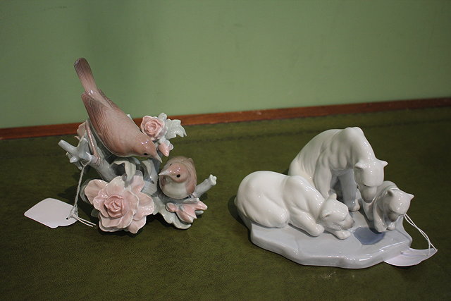 Appraisal: A LLADRO PORCELAIN FIGURAL GROUP OF THREE POLAR BEARS number