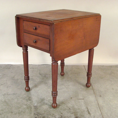 Appraisal: Sheraton walnut work table ca h x l