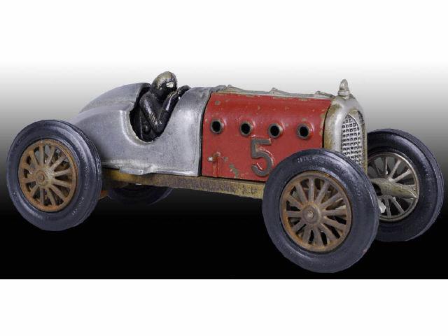 Appraisal: Cast Iron Hubley Red Devil Racer Car Toy Description Red