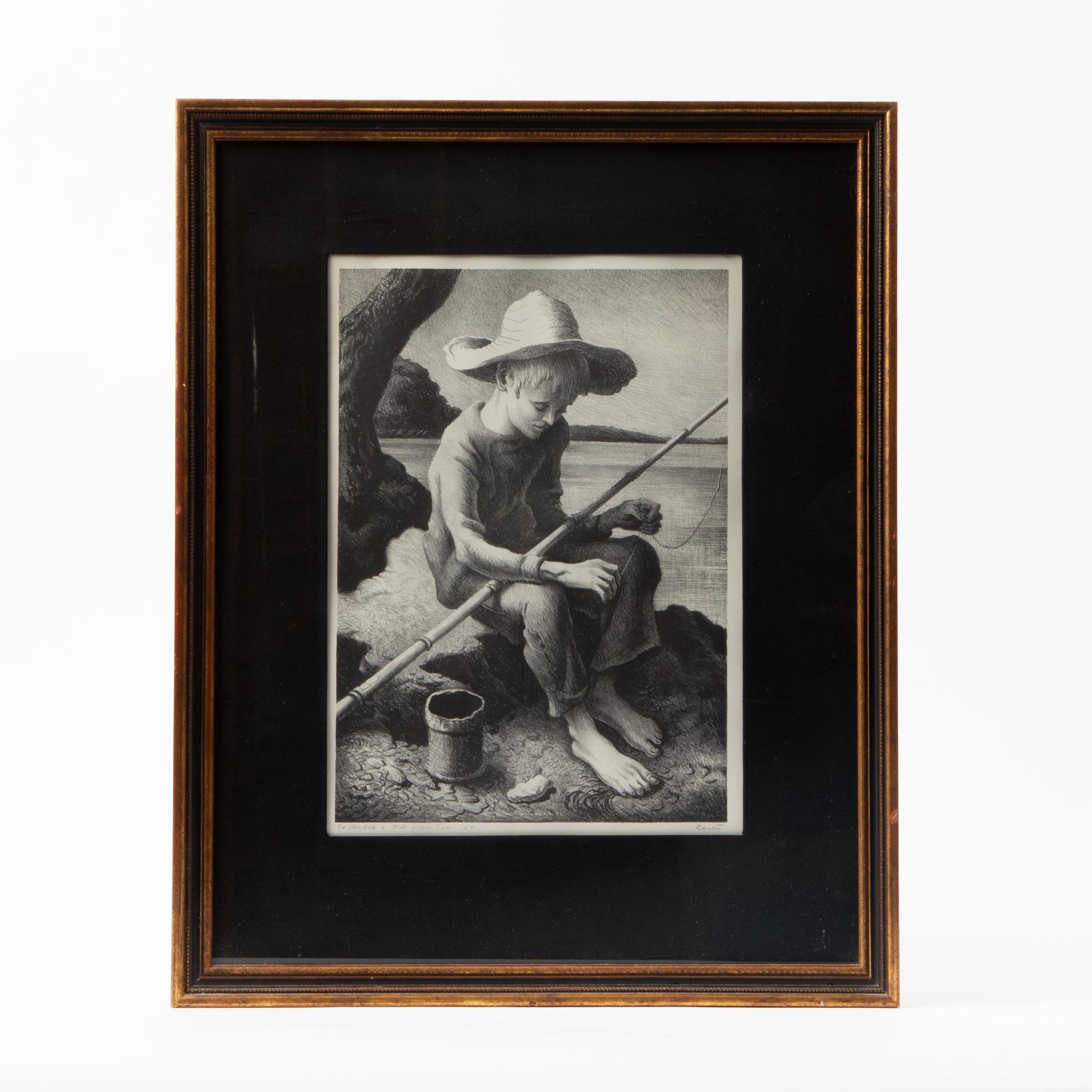 Appraisal: THOMAS HART BENTON - SIGNED LITHOGRAPH 'THE LITTLE FISHERMAN' WITH