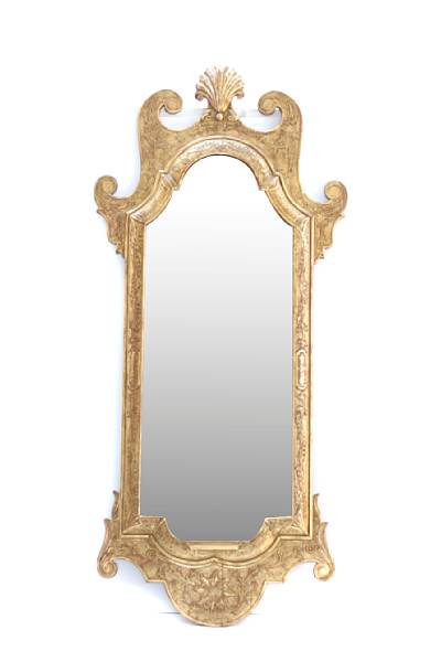 Appraisal: A Queen Anne style giltwood mirror height ft in width