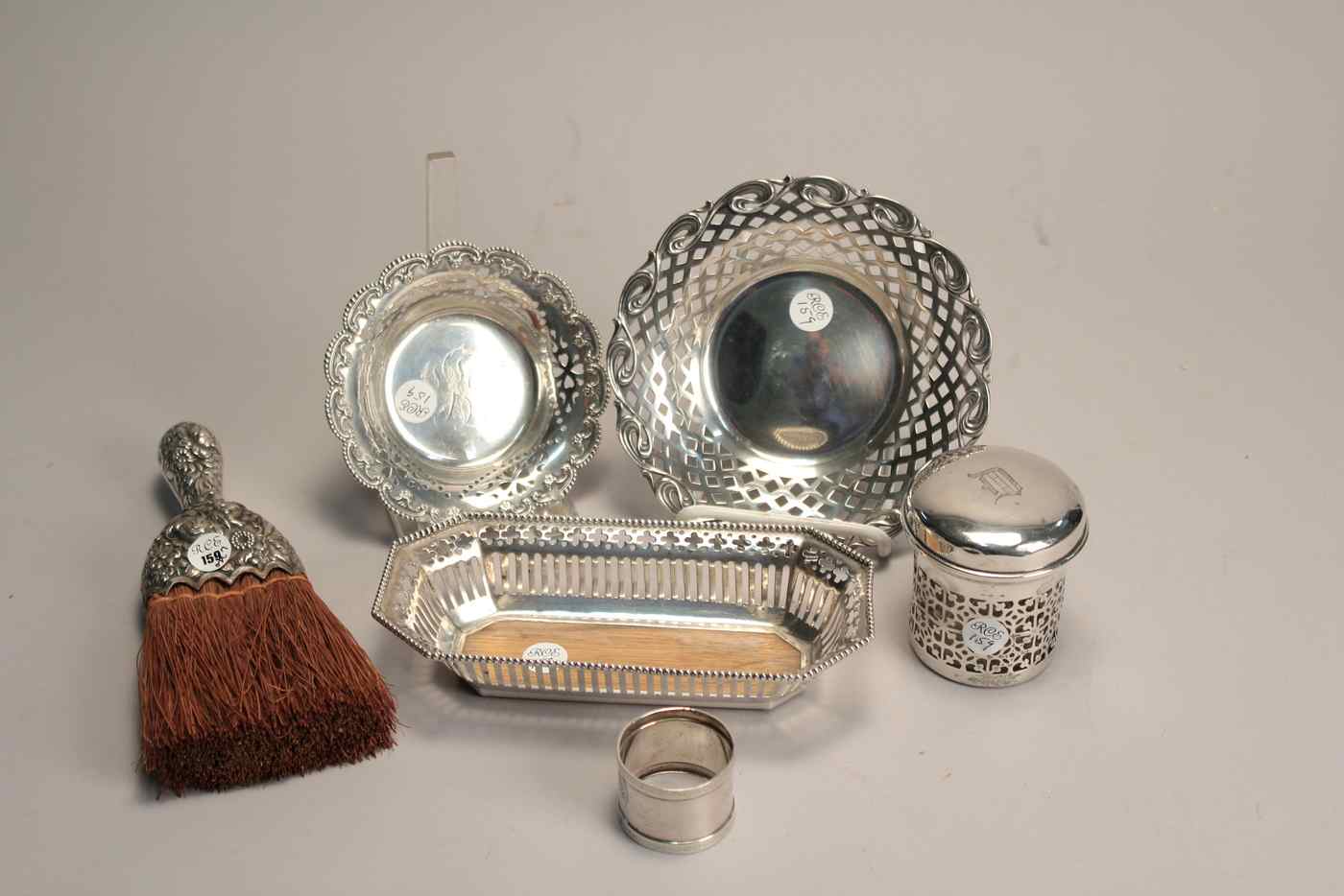 Appraisal: SEVEN PIECES OF STERLING SILVER HOLLOWWAREBy various makers Includes a