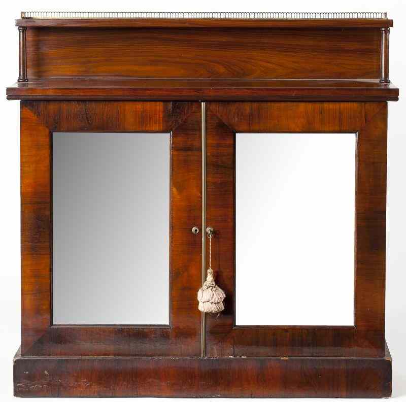 Appraisal: William IV Chiffonierrosewood veneers the rectangular top surmounted by a