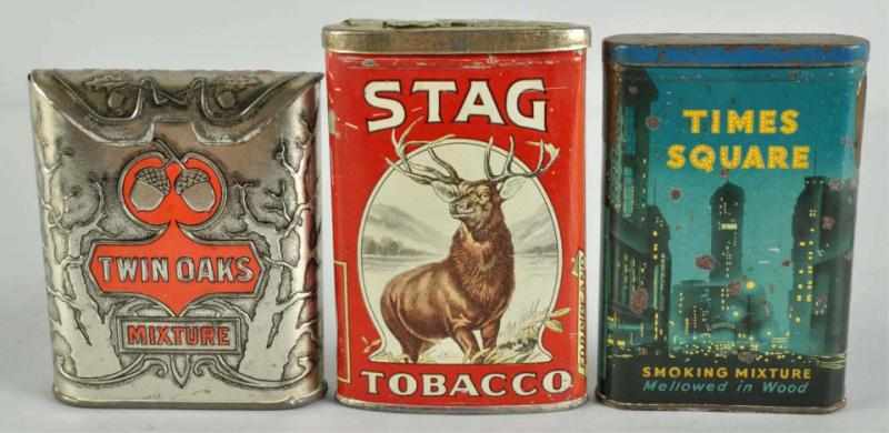 Appraisal: Lot of Vertical Pocket Tobacco Tins Description Includes Twin Oaks