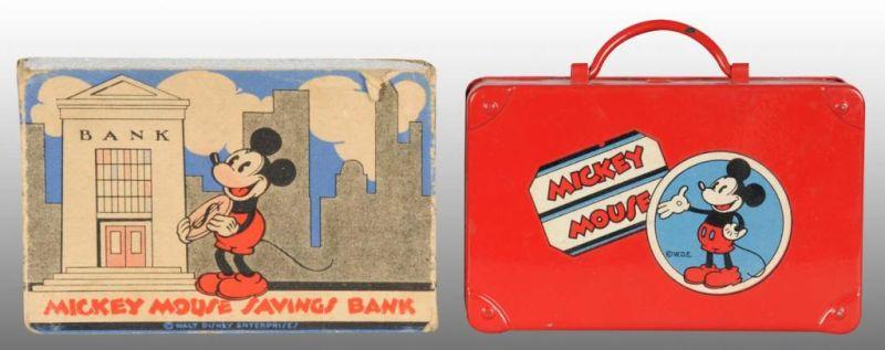 Appraisal: Pressed Steel Mickey Mouse Savings Still Bank Description Bank has