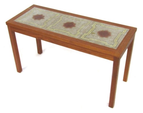 Appraisal: A late thC vintage teak and tile top coffee table