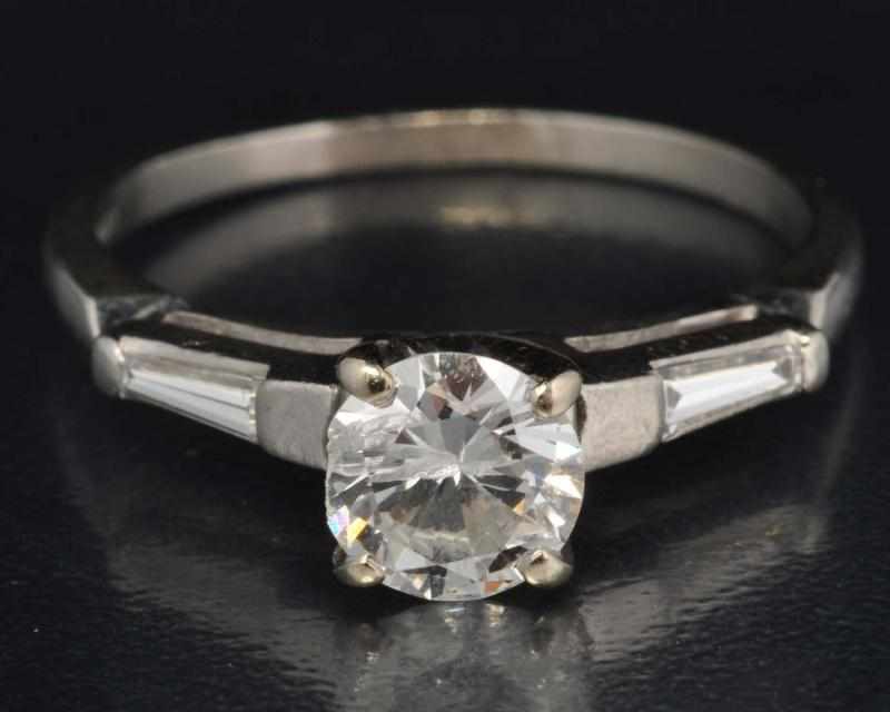 Appraisal: Platinum Diamond Ring Description Diamonds ct round stone with ctw