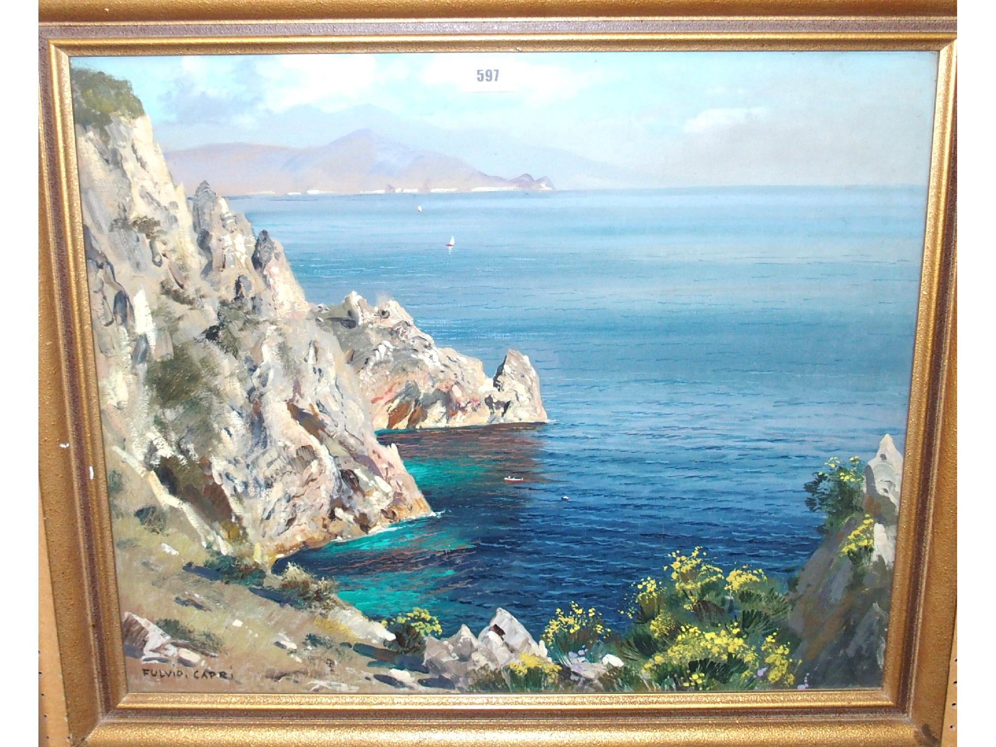 Appraisal: ITALIAN SCHOOL th Century Capri signed Fulvio and inscribed with