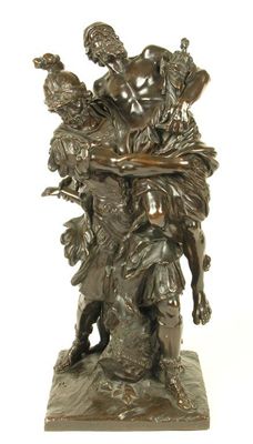 Appraisal: A th century French bronze group The Flight From Troy