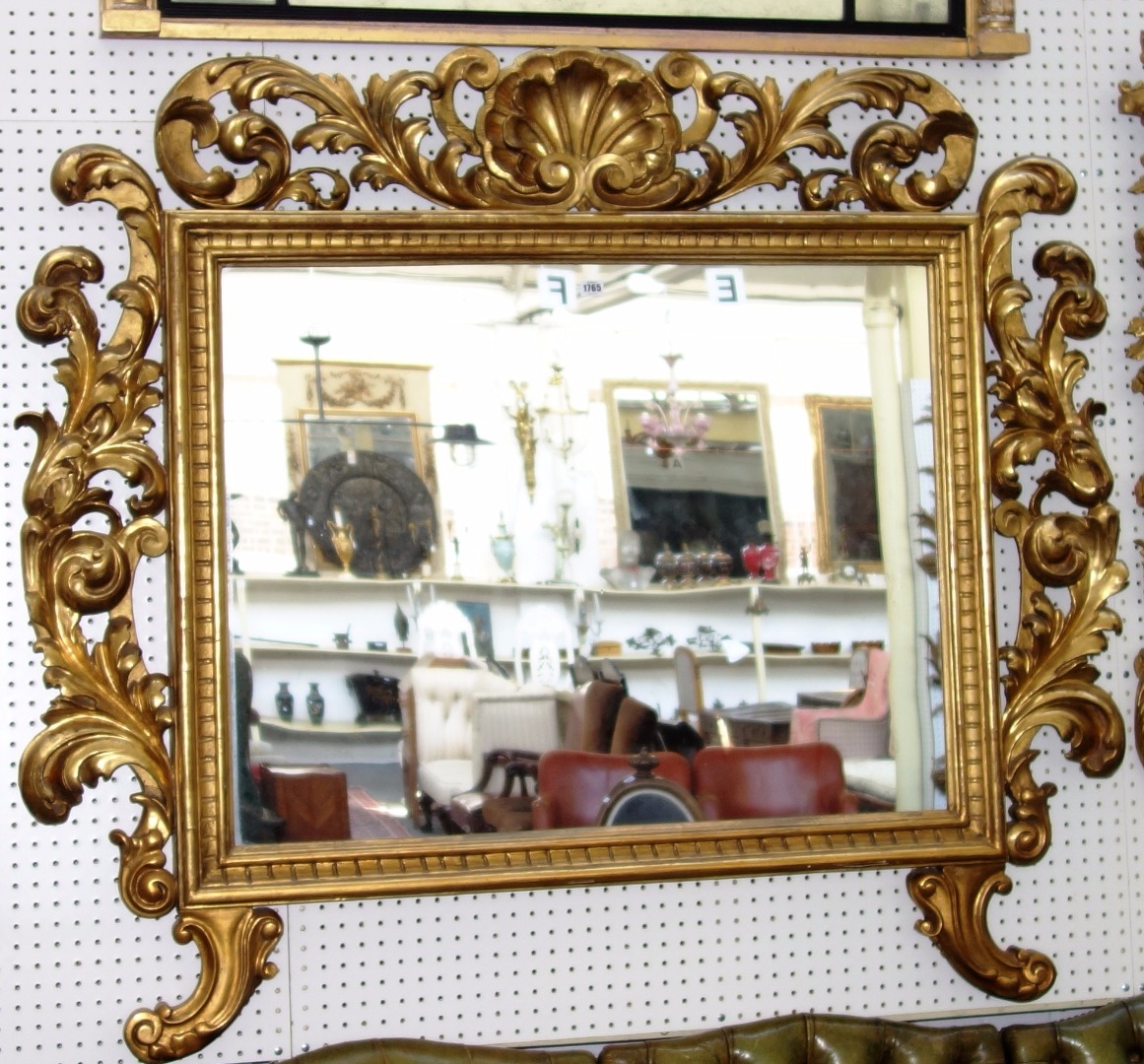 Appraisal: A th century Italian gilt framed rectangular wall mirror with