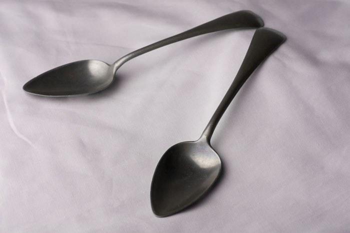 Appraisal: PAIR OF PEWTER TABLESPOONS CHARLES PARKER Meriden Connecticut circa -