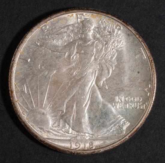 Appraisal: United States walking Liberty type silver half dollar -S MS-