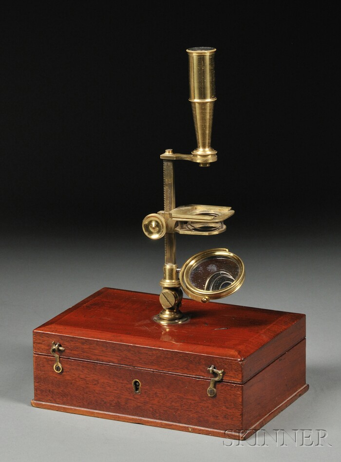 Appraisal: Brass Gould-type Compound Naturalist Microscope Edward Davis Bold Street Liverpool