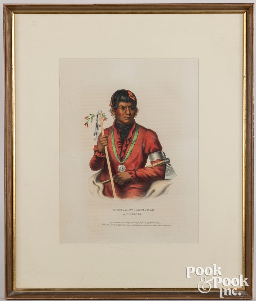 Appraisal: McKenney Hall Native American Indian lithograph McKenney and Hall Native