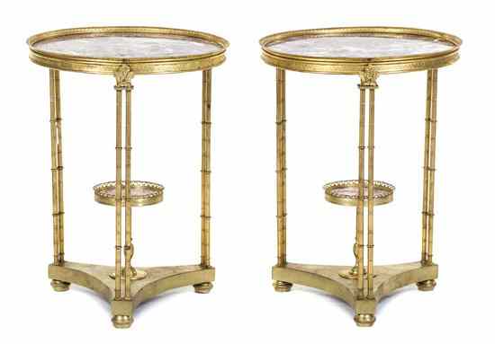 Appraisal: A Pair of Louis XVI Style Gilt Bronze and Marble