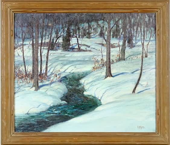 Appraisal: Winter Brook oil on canvas x SLR G W Sotter