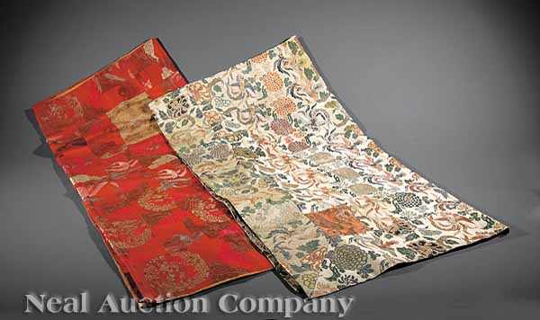 Appraisal: Two Japanese Nishiki Brocade Kesa Buddhist Priest's Robes Edo Period