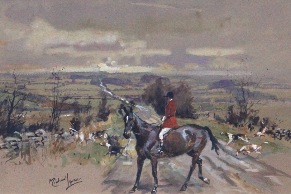 Appraisal: Michael Lyne - On the scent The Berkeley Hunt above