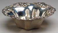 Appraisal: STERLING SILVER BOWL Sterling silver bowl with repose cherry decoration