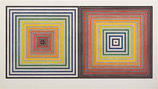 Appraisal: Frank Stella American b Double Gray Scramble silkscreen edition signed