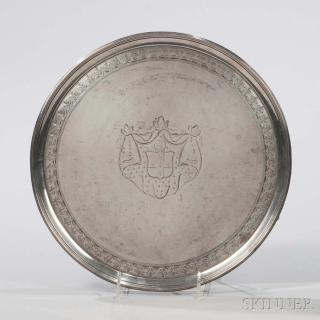 Appraisal: George III Sterling Silver Salver London - John Crouch I