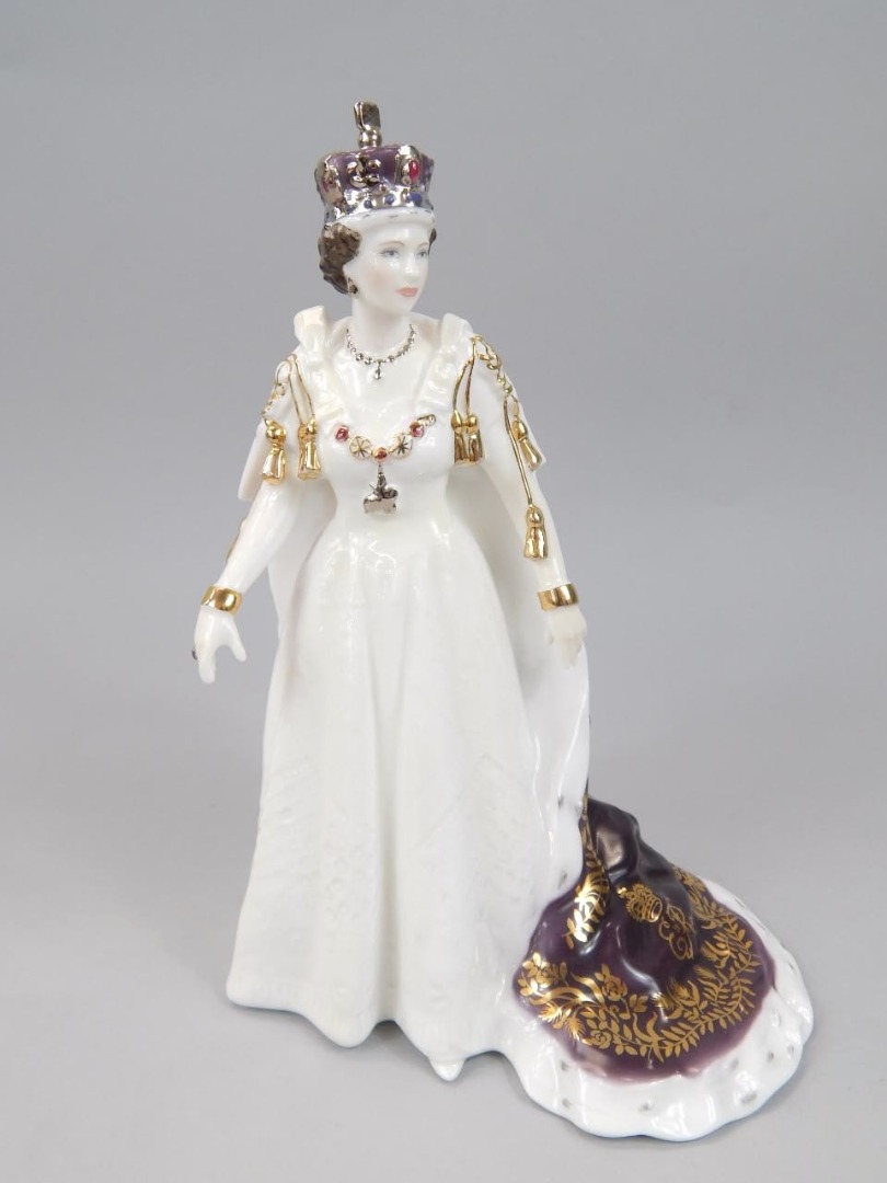 Appraisal: A Royal Worcester limited edition porcelain figure Queen Elizabeth II