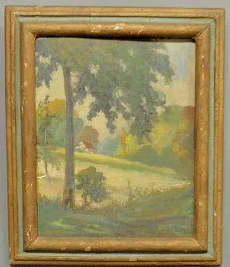 Appraisal: Coffee Will American Pennsylvania th c oil on canvas landscape