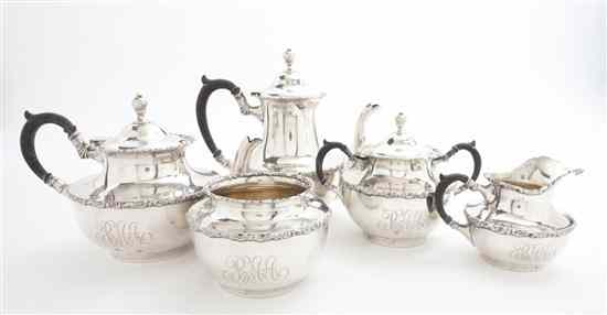 Appraisal: An American Sterling Silver Tea and Coffee Service Mauser Manufacturing