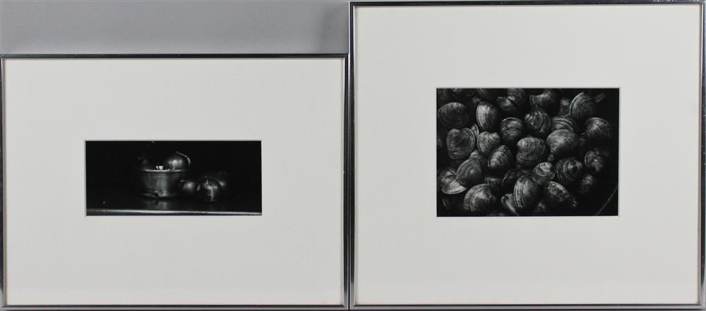 Appraisal: RONALD C STARK AMERICAN - TWO PHOTOGRAPHS CLAMS AND ONIONS