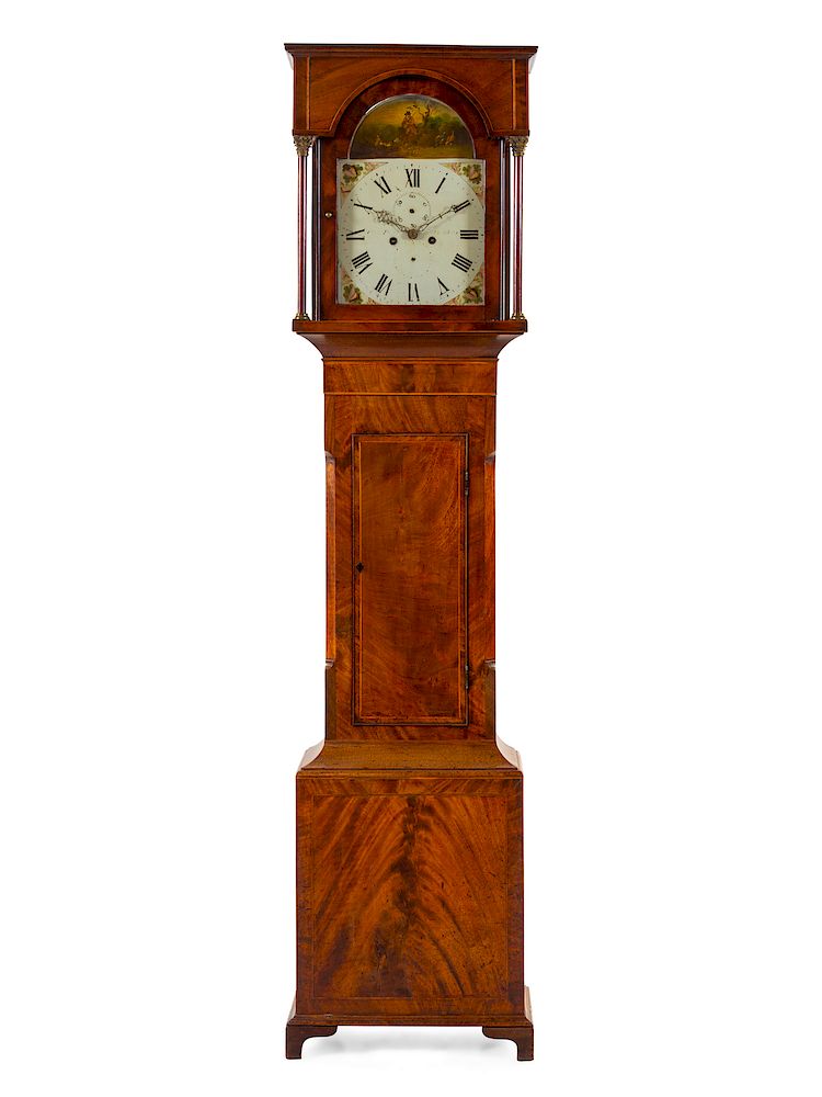 Appraisal: A Mahogany Tall Case Clock A Mahogany Tall Case Clock