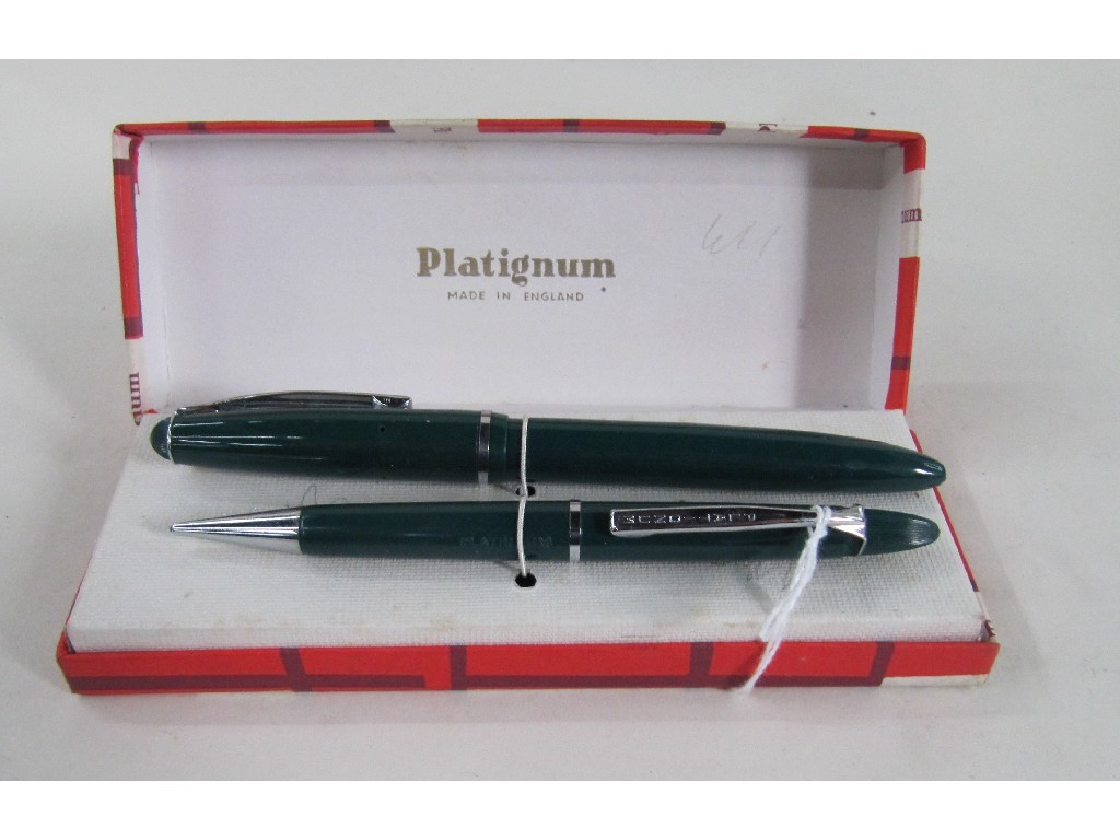 Appraisal: Platignum fountain pen and pencil set