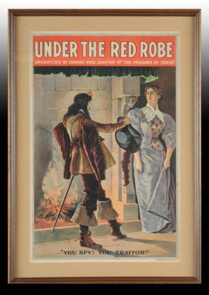 Appraisal: Under the Red Robe Paper Litho Play Poster Description Circa