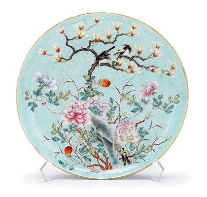 Appraisal: Chinese Dayazhai enameled porcelain charger iron red six character guangxu