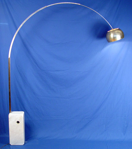 Appraisal: MARBLE AND METAL FLOOR LAMP DESIGNED BY A P CASTIGLIONI