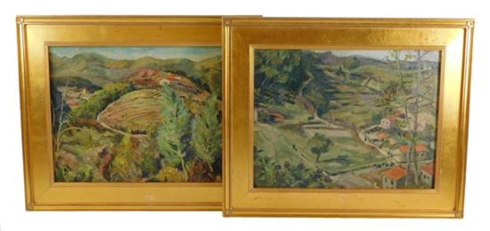 Appraisal: Levitt Purdy American - two unsigned oil landscapes including one