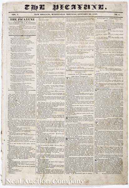 Appraisal: The First Issue of The Picayune Vol No New Orleans