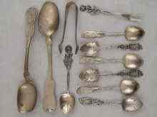 Appraisal: A quantity of continental white metal flatware mostly assay wt