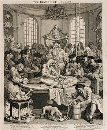 Appraisal: HOGARTH WILLIAM FOUR STAGES OF CRUELTY LONDON - Four etchings