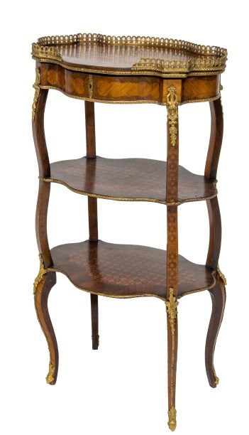 Appraisal: A th century gilt metal mounted kingwood parquetry inlaid rosewood