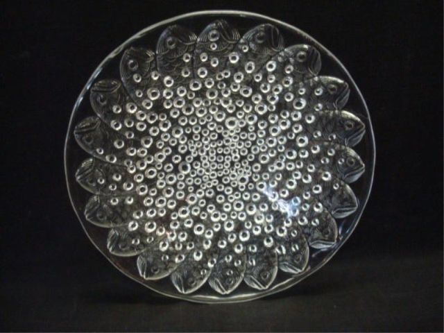 Appraisal: LALIQUE large glass charger From a NYC home Dimensions diameter