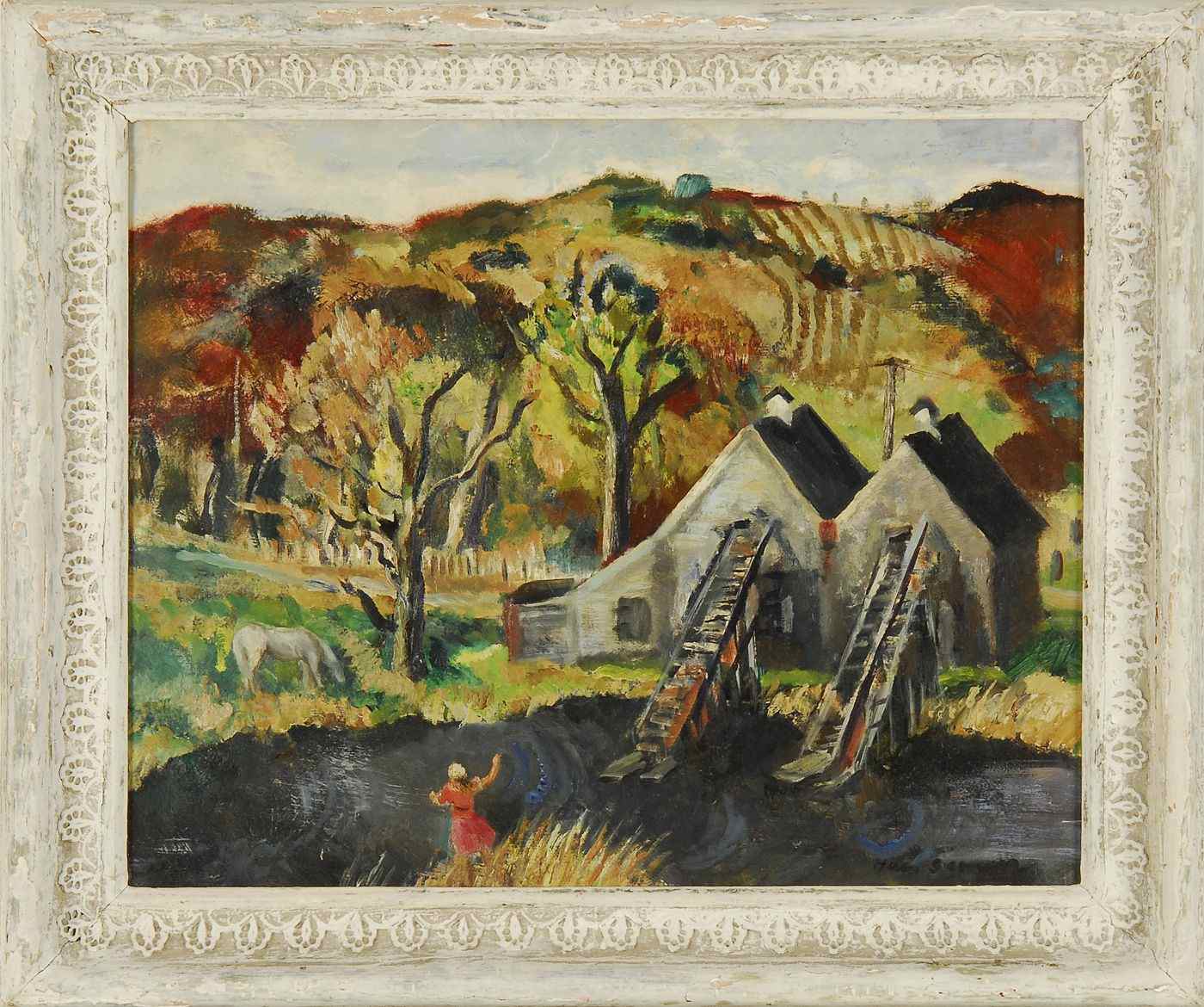 Appraisal: HELEN ALTON FARNSWORTH SAWYERAmerican - Rural North Truro scene depicting