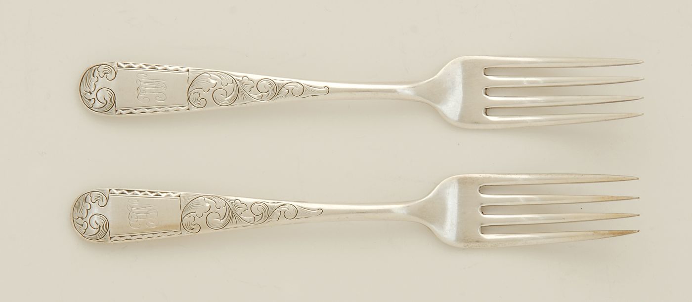 Appraisal: ELEVEN S KIRK SONS STERLING SILVER DINNER FORKS In the