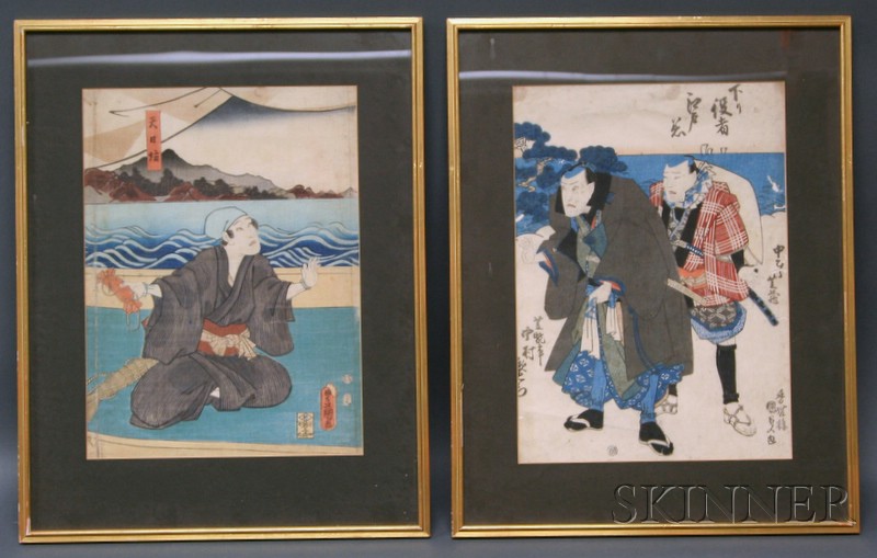 Appraisal: Two Japanese Woodblock Prints including Kunisada and Toyokuni III both