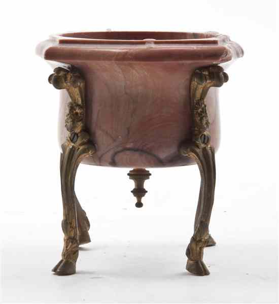 Appraisal: A Marble Coupe on Stand raised on gilt cabriole legs