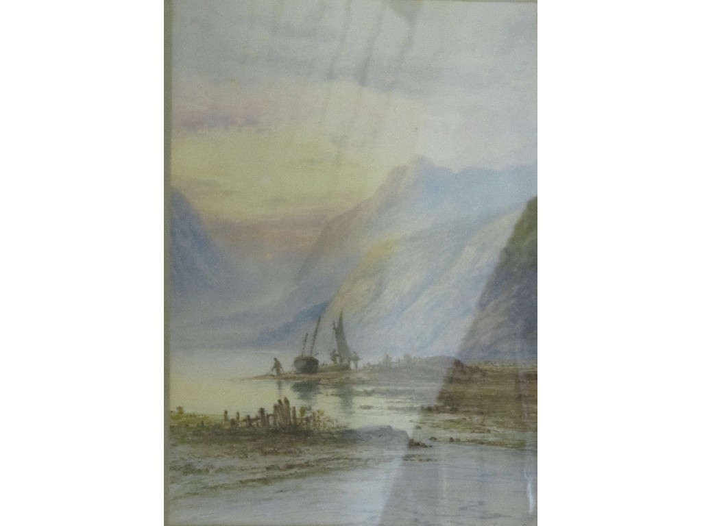 Appraisal: EDWIN EARP Watercolour Highland Loch scene signed