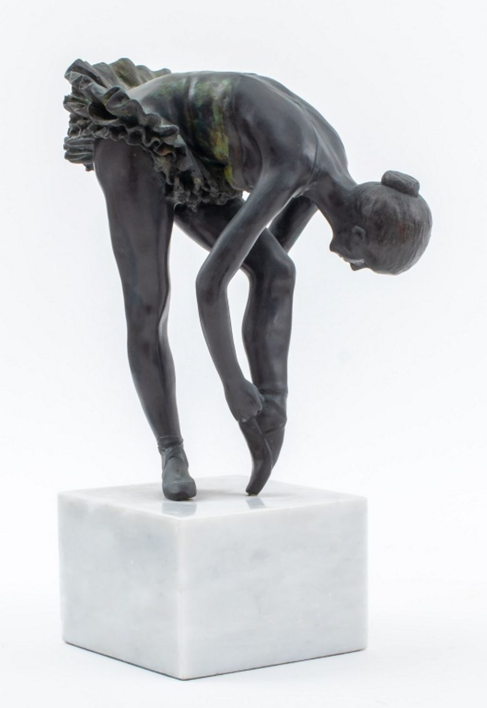 Appraisal: IMPRESSIONISTIC BRONZE BALLERINA DANCER SCULPTURE Impressionistic patinated and verdigris bronze