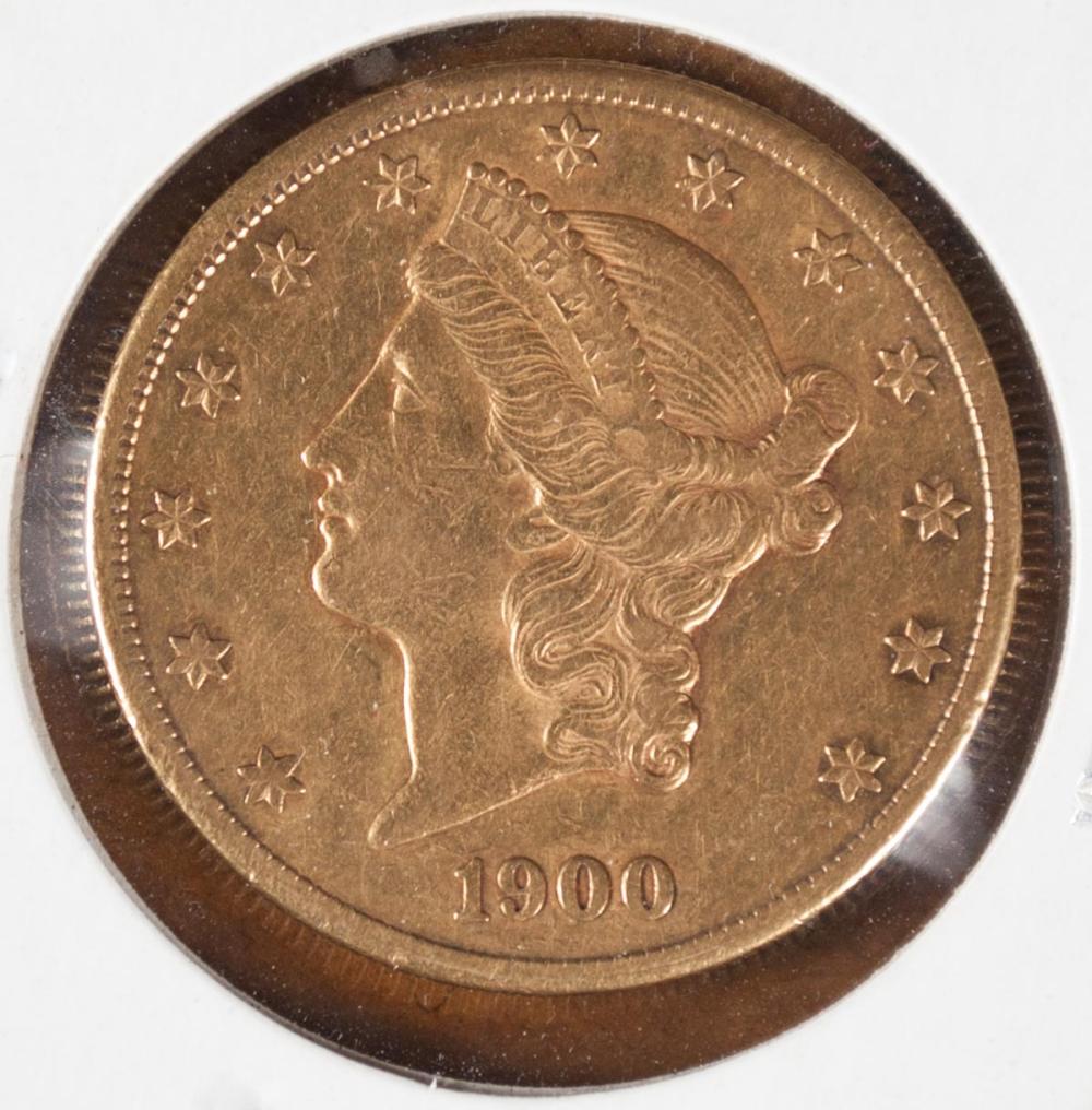 Appraisal: U S TWENTY DOLLAR GOLD COIN Liberty head variety type