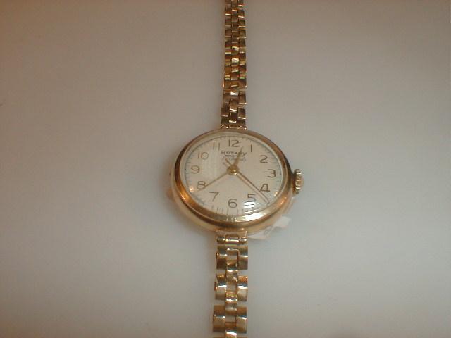 Appraisal: A ladies Rotary 's ct gold bracelet watch round white