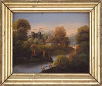 Appraisal: ATTRIBUTED TO THOMAS CHAMBERS American - CASTLE ON THE HUDSON