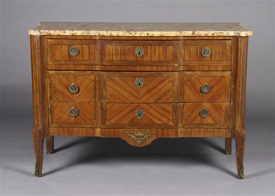 Appraisal: A Louis XVI Style Parquetry and Gilt Metal Mounted Commode